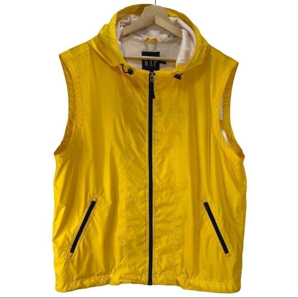 Vintage Gap Lightweight Zippered Vest Hooded - Picture 1 of 8